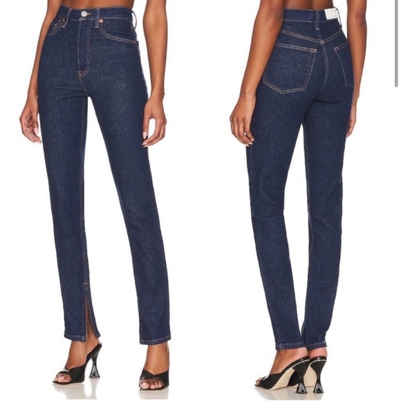 New! Re/done Super High Drainpipe Denim Jeans 👖 size 28 - Picture 4 of 16